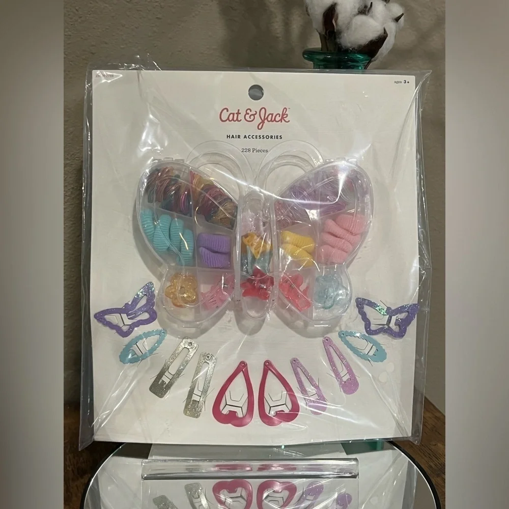 Cat & Jack Kids Butterfly Hair Accessories Set, new!